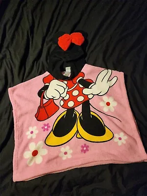 Minnie Mouse Hooded Fleece Poncho • $5