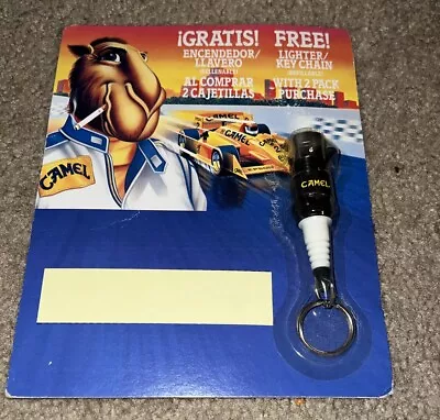 CAMEL Joe Cool  Cigarette Spark Plug Lighter Key Ring  1990  Vintage NOS • $19.99