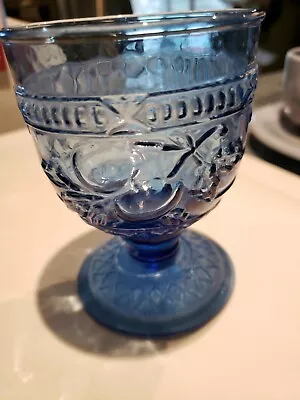 Garden Harvest Blue By Mikasa 4.5  Footed Wine Glass • $35.95