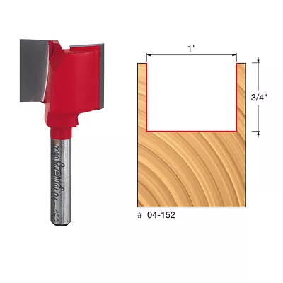 Freud 04-152 1-inch (Dia.) Double Flute Straight Bit With 1/4-inch Shank • $29.45