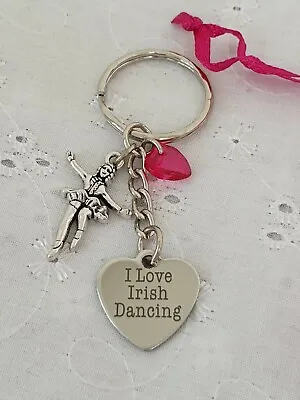 Irish Dance Dancer I Love Irish Dancing Keyring Bag Charm Gift Bag Competition • £3.88