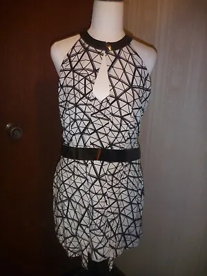 $55 • Buy Sass & Bide Fabulous Geometric Design Top/dress With Detail Size 12