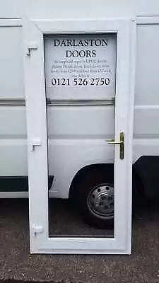 White Upvc Single  Door  Full Clear Or  Obscure Glass With Free Delivery • £520