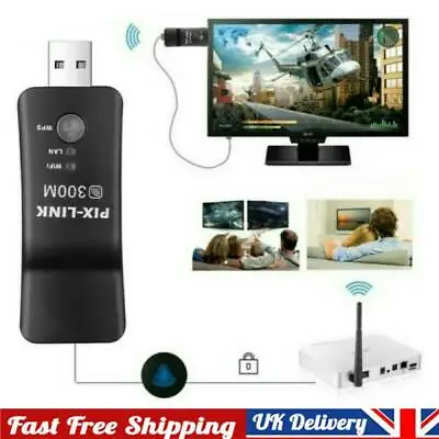 For Samsung Smart TV WiFi Wireless LAN Adapter USB Dongle RJ-45 Ethernet Cable • £10.99