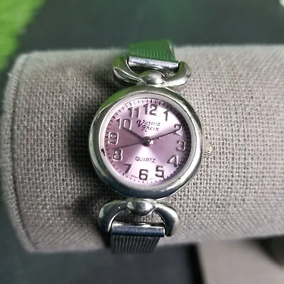Victoria Rhein Women’s Pink Dial Watch 21mm Bracelet Charm Cute Analog Quartz • $19.88