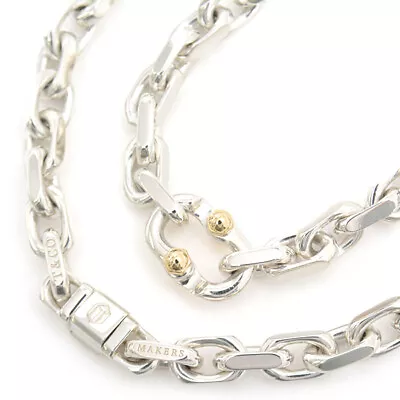 Tiffany Necklace Men'S S Narrow Chain 24 Inches Gold Sv925 750Yg • $2096.99