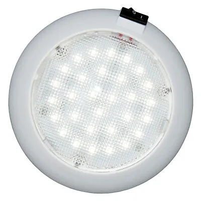 5.5  LED Boat RV Caravan Dome Light Plastic 30*SMD Warm White With Switch Marine • $25.99