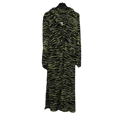 Vero Moda Womens Maxi Dress Black Size Medium Long Sleeves Lightweight Slit Hem • $18.93