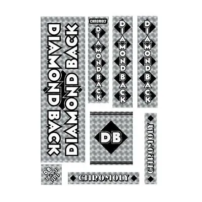 Diamond Back - 1981-82 Medium Pro Black DB Decal Set - Old School Bmx • $66