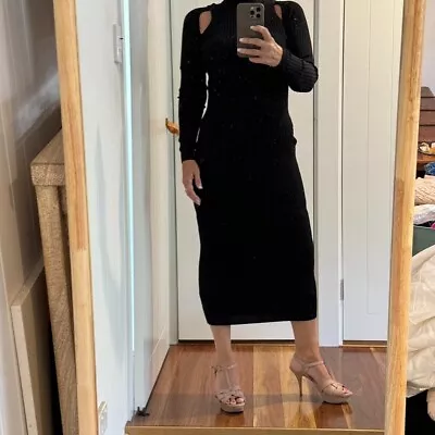 Veronika Maine Knitted Women's Black Dress • $30