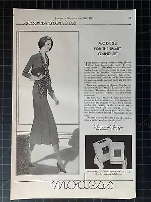 Vintage 1931 Modess Art Deco Print Ad • $15.60