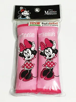 Minnie Mouse Disney 2 Pieces Car SUV Van Seat Belt Shoulder Pads Covers New Pink • $16