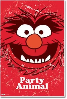 SESAME STREET MUPPETS PARTY ANIMAL POSTER 22x34 NEW TRENDS #6242 FREE SHIP • $12.99