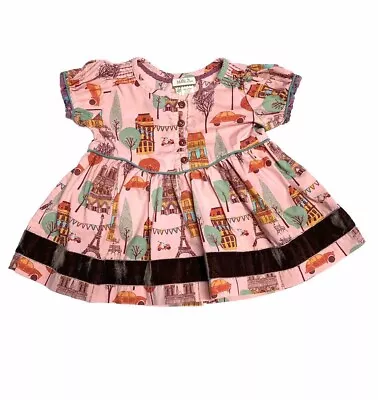 Matilda Jane Paris Dress Toddler Girl 2 Pink Short Sleeve • $22.07