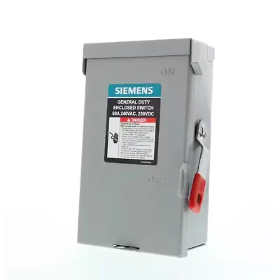 General Duty 60 Amp 2-pole 2-wire 240-volt Non-fusible Outdoor Safety Switch R • $106.18