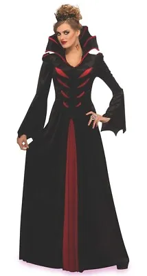 Adult Queen Of The Vampires Ladies  Party Fancy Dress Costume Outfit Size 10-12 • £14.99