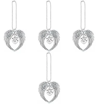  Set Of 4 Upside Down Cross Earrings Heart Wings Pendant Accessories • £12.78