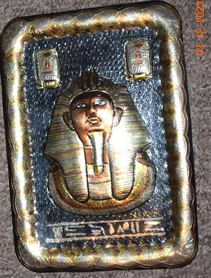 VINTAGE BRASS/BRONZE EGYPTIAN  KING TUT DEATH MASK  Golden Plaque #1 New • $28.88