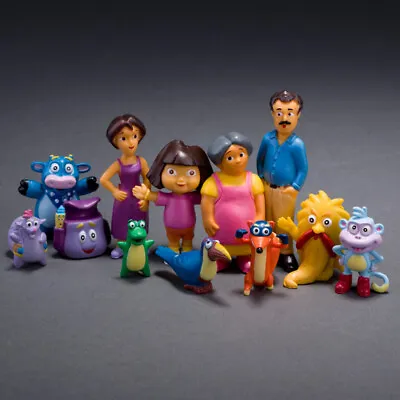 £9.47 • Buy 12Pcs Dora The Explorer Action Figure Kids Toy Gift Cake Topper Cartoon Decor