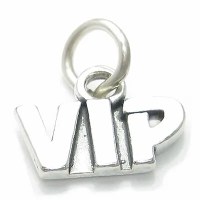 VIP Sterling Silver Charm Very Important Person Charm VIP Charm Signed S.J.C • $14.88