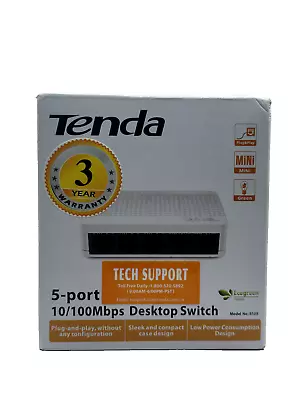 Tenda 5 Port Ethernet 10/100Mbps Desktop Switch Compact Low Consumption New • $9.99