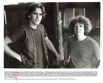 Tex 1982 Movie Photo 8x10 Author SE Hinton Matt Dillon Press Portrait  *P91b • $13.27