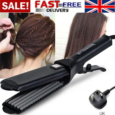 Salon Hair Curler Ceramic Crimper Wave Curling Iron Wand Wet & Dry Styling Tool • £12.55