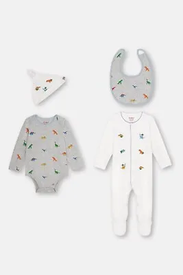 Cath Kidston Dinosaur Baby Starter Set 4 Pack 9-12 Months BNWT • £14.99