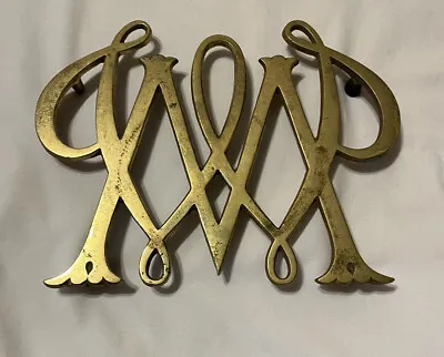 Williamsburg William And Mary Cypher Trivet Brass By Virginia Metalcrafters • $12.50