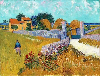 Farmhouse In Provence Painting By Vincent Van Gogh Reproduction • $40.99