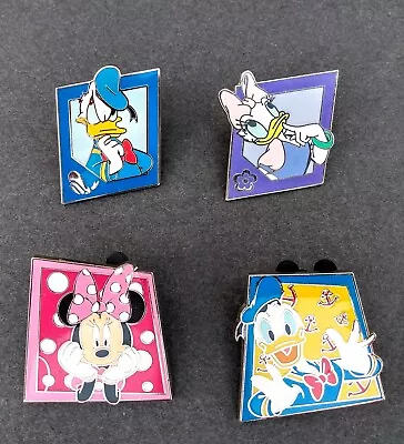 Official Disney Trading Lanyard Pins Set Of 4 Donald & Daisy Duck Minnie Mouse • $24.99