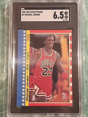 1987-88 Fleer Sticker Michael Jordan #2 SGC 6.5 • $129.99