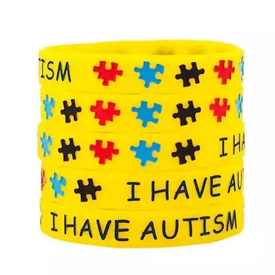 £3.59 • Buy I Have Autism / Autistic Awareness Silicone Bracelet Wristband Band Yellow