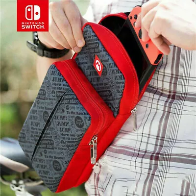 Mario Shoulder Game Backpack Bag For Nintendo Switch/ Lite Console Storage Case • $33.69