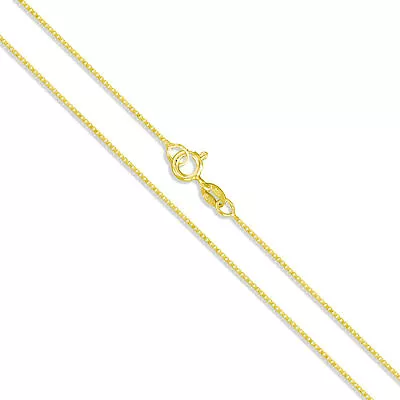 Vermeil Gold Necklace Shiny Finish Sterling Silver Italian Chain New Wholesale • $10.29