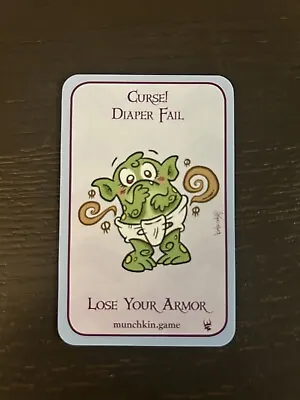 Munchkin Promo Card - Curse Diaper Fail - SJG - NEW! • $4