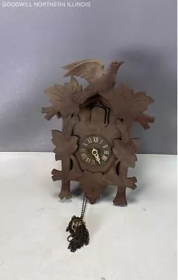 Vintage German-Made Carved Wood Cuckoo Clock - AS IS For Parts/ Repair • $9.99