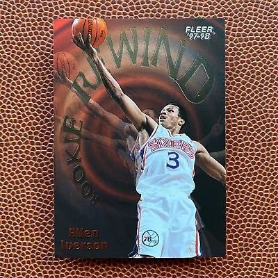 Allen Iverson 1997-98 Fleer Rookie Rewind Insert #5 HOF 76ers • $4.99