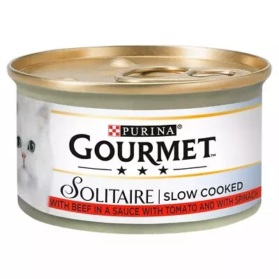 £23.99 • Buy ⭐️Gourmet Solitaire Saver Pack 24 X 85g - Beef In Tomato Sauce Wet Cat Food Tin⭐