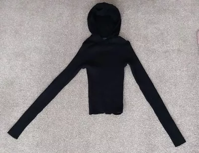 Urban Outfitters Iets Frans Black Knitted Hoodie Size XL • £2.99