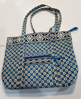 Vera Bradley Villager Large Zipper Tote In Riviera Blue NEW Without TAGS • $45