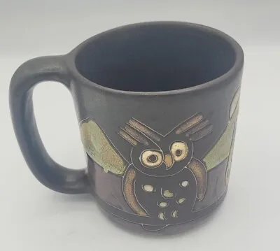 Mara Mexico Art Pottery Mug Trio Of Owls Birds 16 Oz- EUC • $18