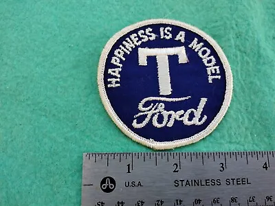 Vintage Happiness Is A Model T Ford Parts Dealer Service Uniform  Patch • $12