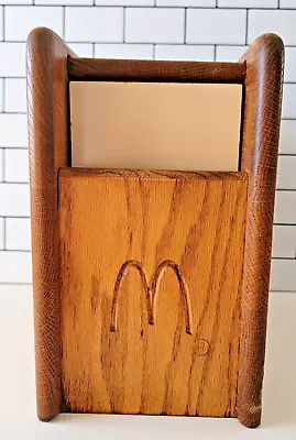 VTG McDonald's Restaurant Straw Holder Dispenser Wood Solid Oak Rare • $49.99
