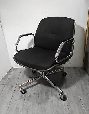 Vintage All-Steel Mid Century Modern Eames Office Arm Chair Knoll Pollock Style • $405