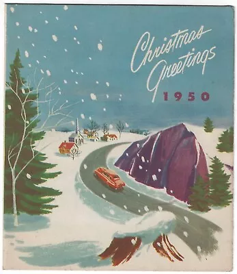 Perry Chevrolet Dealership 1950 Vintage Christmas Card Car Auto Automobile • $9.95