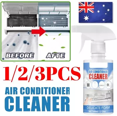 1/2/3 X Air Conditioner Foaming Cleaner Air Con Coil Foam Cleaning Sprays 60ml • $8.99