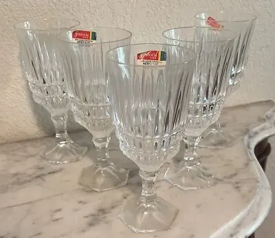 Vintage Fostoria Wine Glasses Clear Set Of Five TAGS ON SOME • $36.09