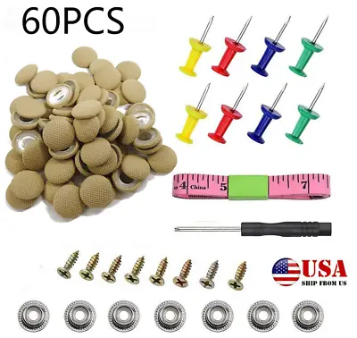  60Pcs Car Roof Liner Buckle Pins Rivets Ceiling Repair Sagging Headliner Parts • $15.64