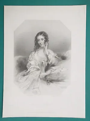 VISCOUNTESS ADARE Of Queen Victoria Royal Court - SUPERB 1840 Antique Print • $44.95